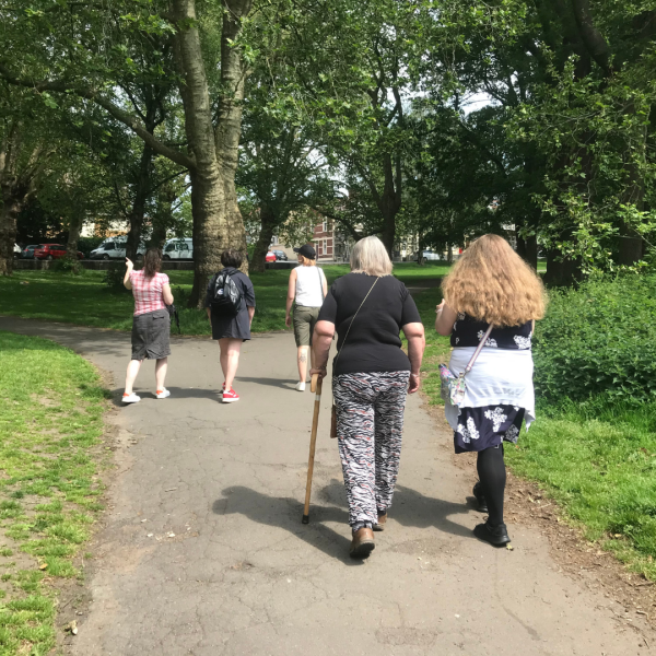 Walk and Talk session volunteers with Changes Bristol