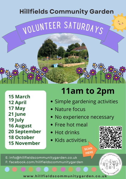 Volunteer Saturday Coordinator, monthly in Hillfields Community Garden