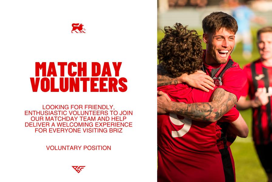 Match Day Volunteers ~ Brislington Football Club ~ Operations Team