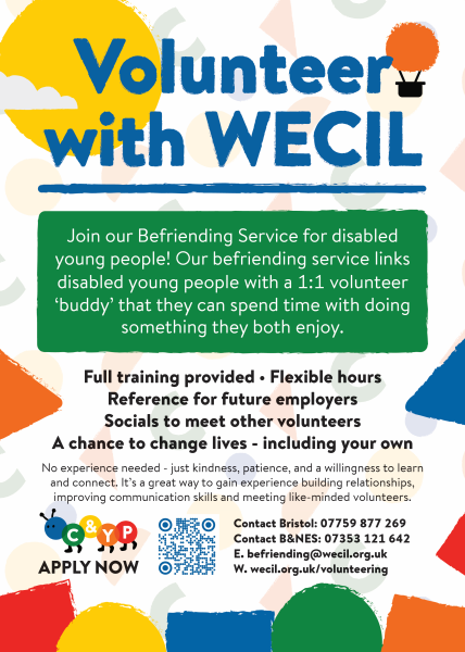Volunteer Befriender for Disabled Children and Young people in Bath and North East Somerset