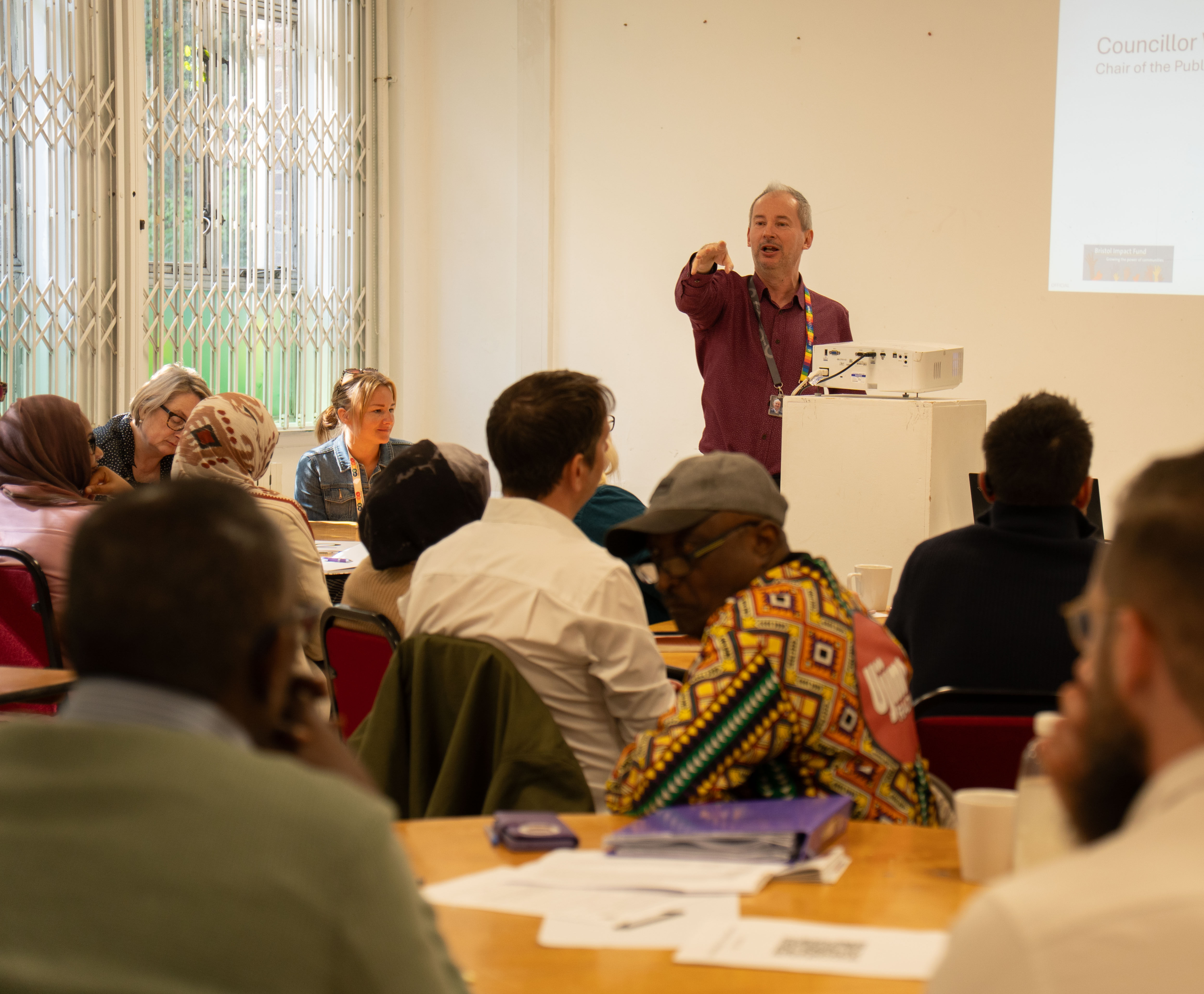 Cllr Williams speaking at the recent Bristol Impact Fund 3 launch